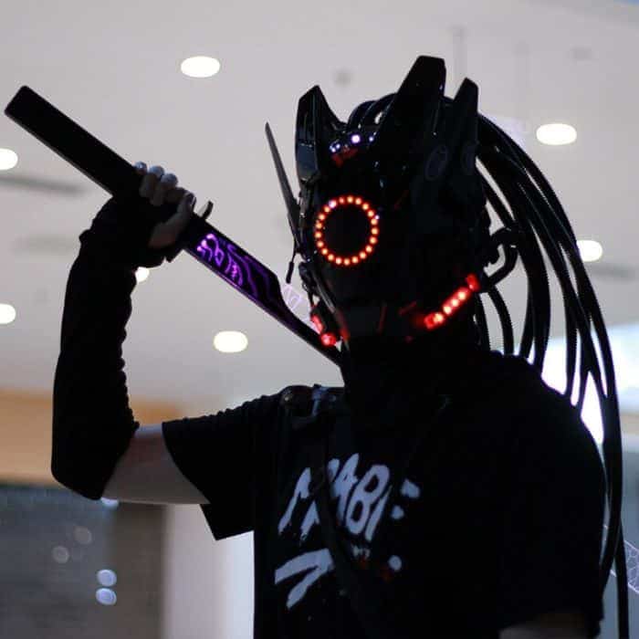 Cyberpunk Maske Cosplay Helm 4