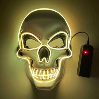Neon Maske Led Skelett Halloween 6