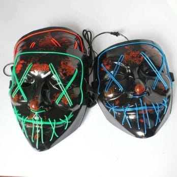 Cosmask Halloween Neon Mask Led Mask Masque Masquerade Party Masks Light Glow In The Dark Funny Masks Cosplay Costume Supplies 6