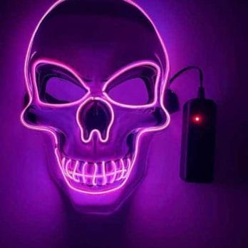Neon Maske Led Skelett Halloween 4
