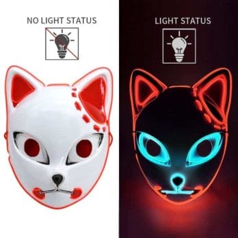 Demon Slayer LED Maske Fuchs Kitsune 4