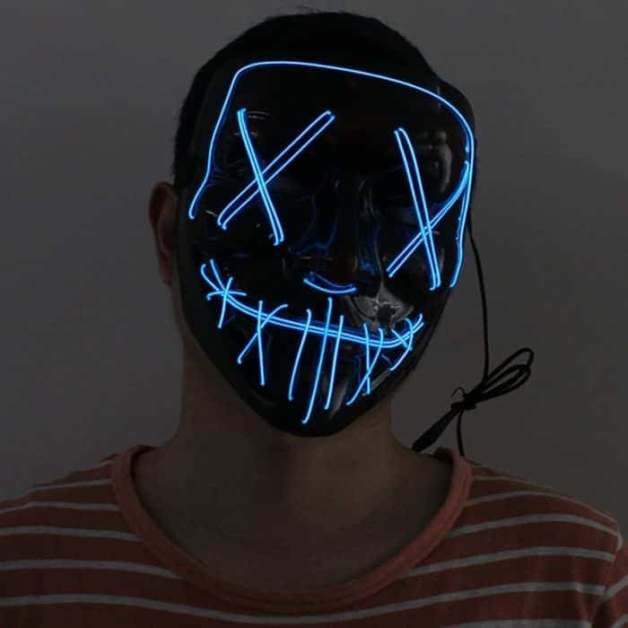 Cosmask Halloween Neon Mask Led Mask Masque Masquerade Party Masks Light Glow In The Dark Funny Masks Cosplay Costume Supplies 5