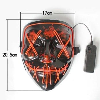 Cosmask Halloween Neon Mask Led Mask Masque Masquerade Party Masks Light Glow In The Dark Funny Masks Cosplay Costume Supplies 2